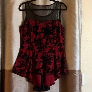 Plus size velvet top